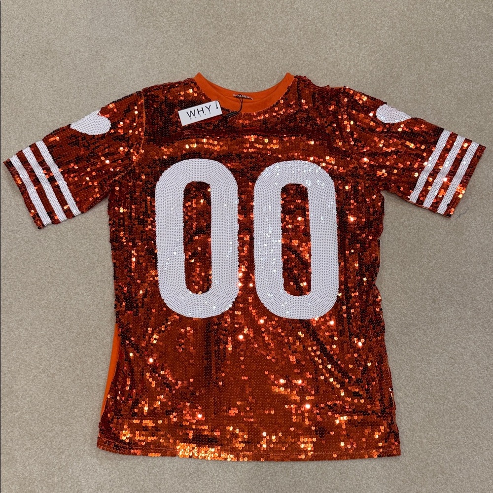 Orange Sequin Dress - Picture 1 of 7